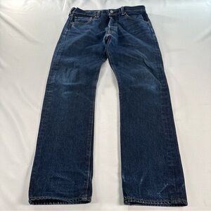 VTG 2006 Levi’s 501 Jeans Mens 32X30 Tag Dark Blue Aged Denim Distressed EUC